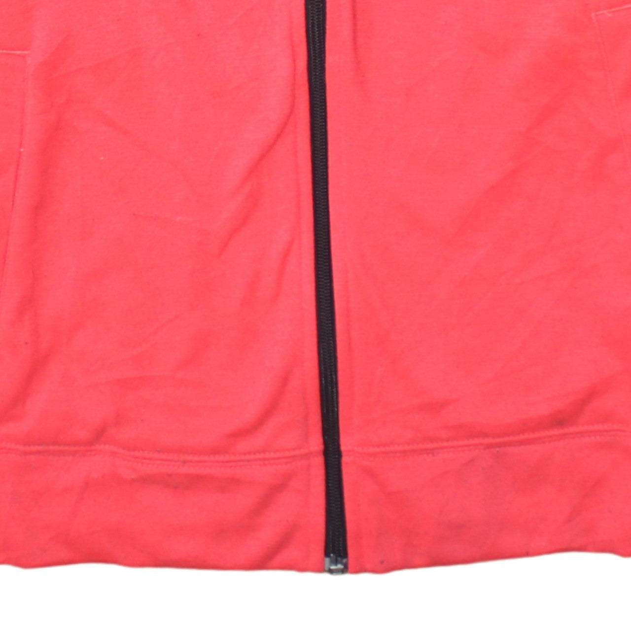 Adidas Womens Red Full Zip Hooded Sweatshirt UK 12-14 Climalite