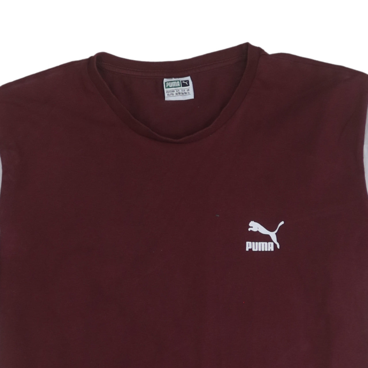 Puma Men's Red Colourblock Crew Neck Short Sleeve T-Shirt XL
