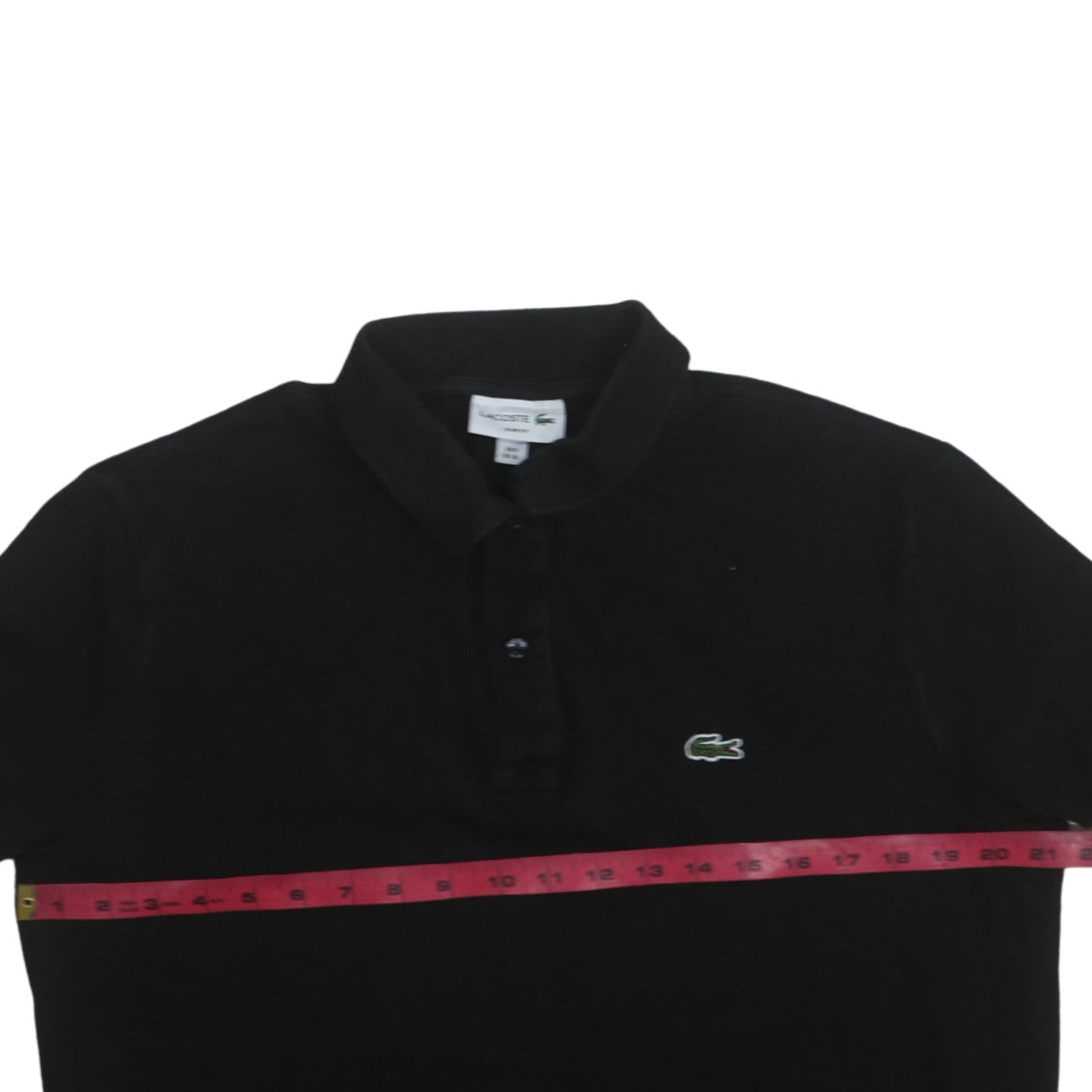 Lacoste Men's Black Slim Fit Cotton Polo Shirt XL
