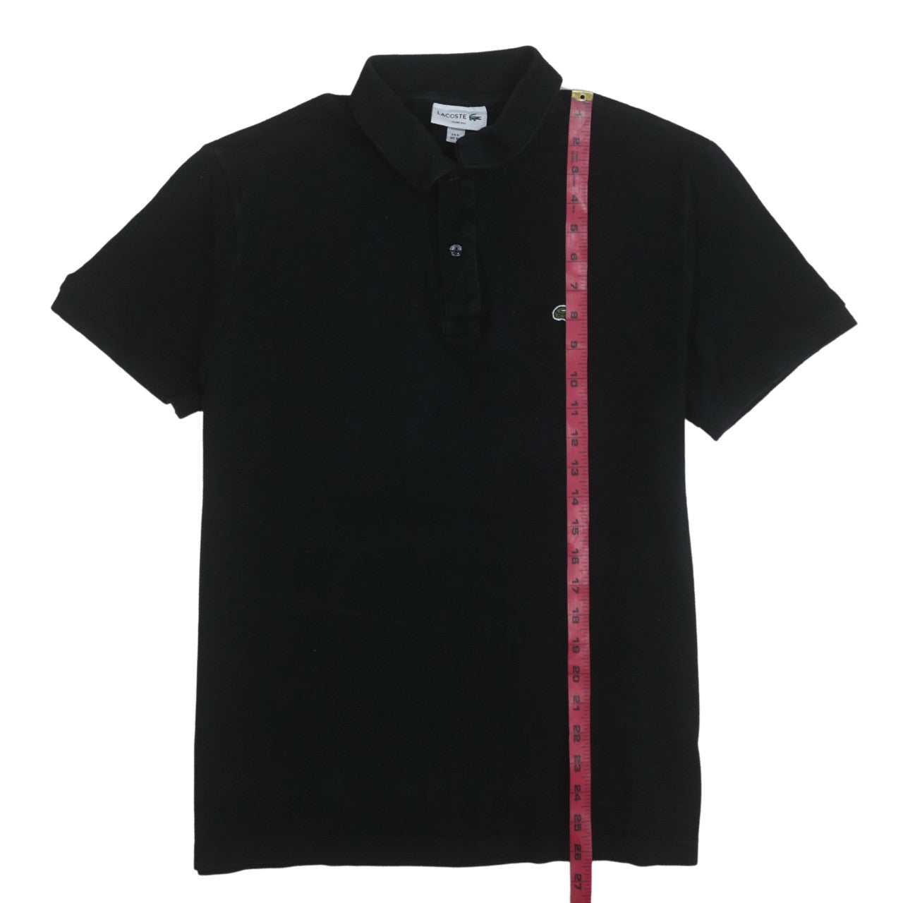 Lacoste Men's Black Slim Fit Cotton Polo Shirt XL
