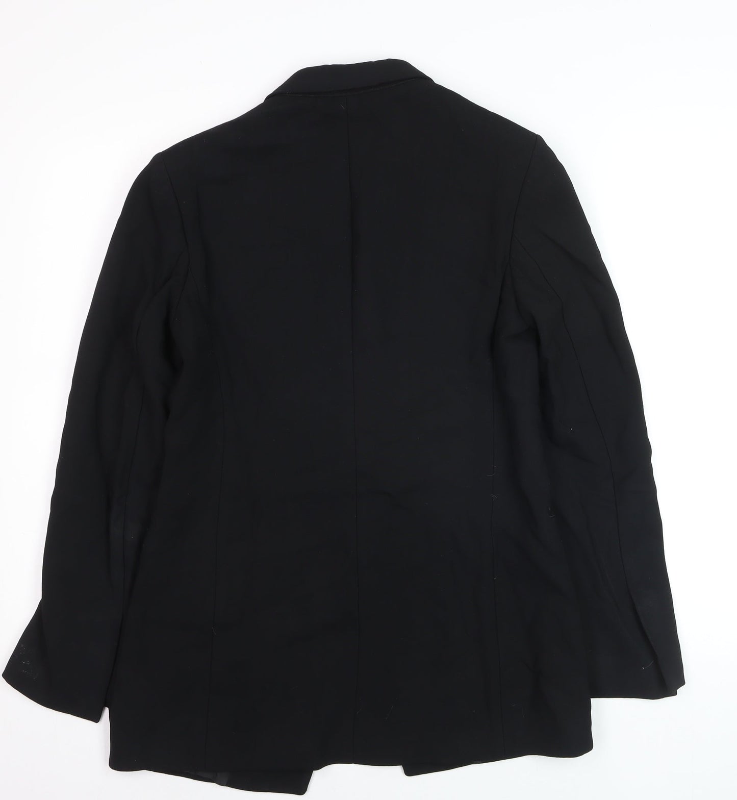 Massimo Dutti Womens Black Wool Blazer Jacket Size 12