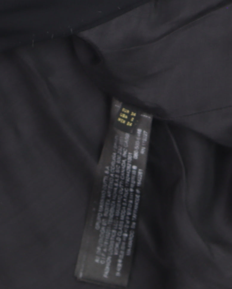Massimo Dutti Womens Black Wool Blazer Jacket Size 12