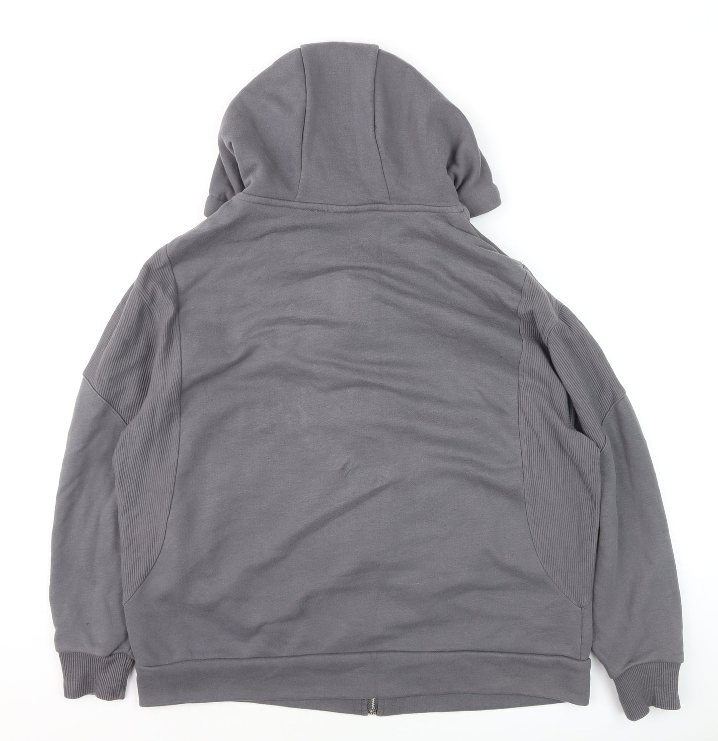 Gym King Women's Grey Full Zip Hoodie Size 8 Cotton Blend Casual