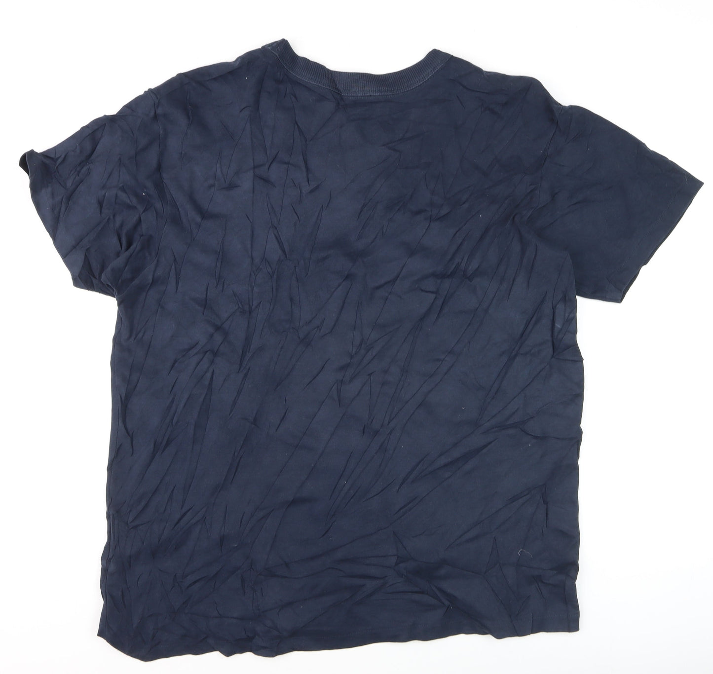 Jack & Jones Men’s Blue XL Premium Cotton Crew Neck T-Shirt