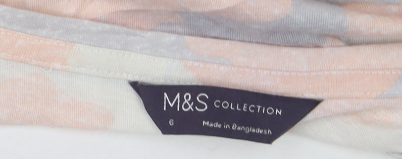 Marks & Spencer Womens Multicoloured Camouflage T-Shirt Size 6
