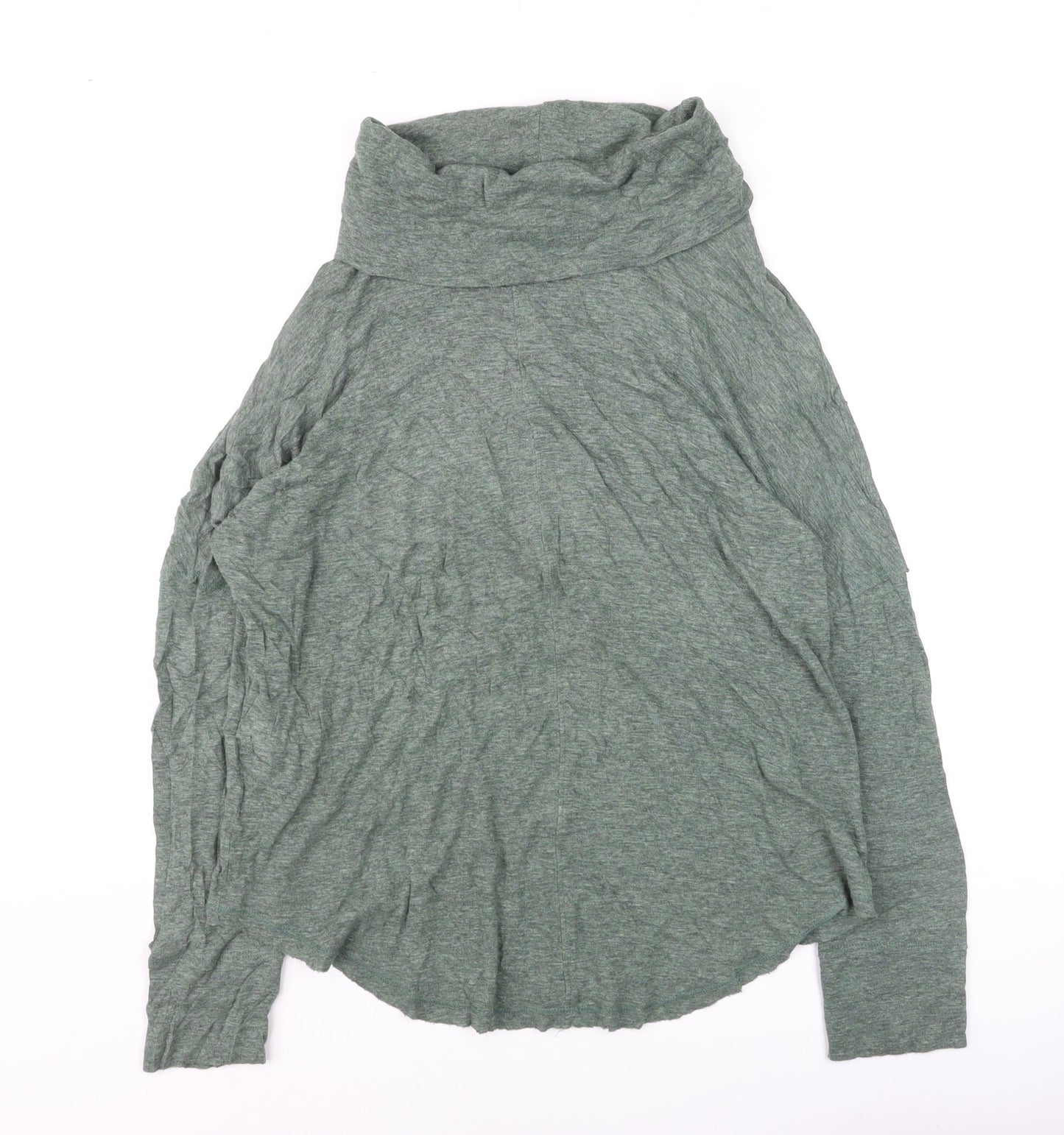 Rachel Zoe Women's Green Roll Neck Long Sleeve Jersey Top M