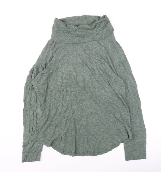 Rachel Zoe Women's Green Roll Neck Long Sleeve Jersey Top M
