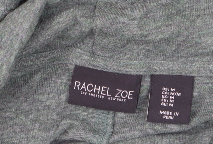 Rachel Zoe Women's Green Roll Neck Long Sleeve Jersey Top M