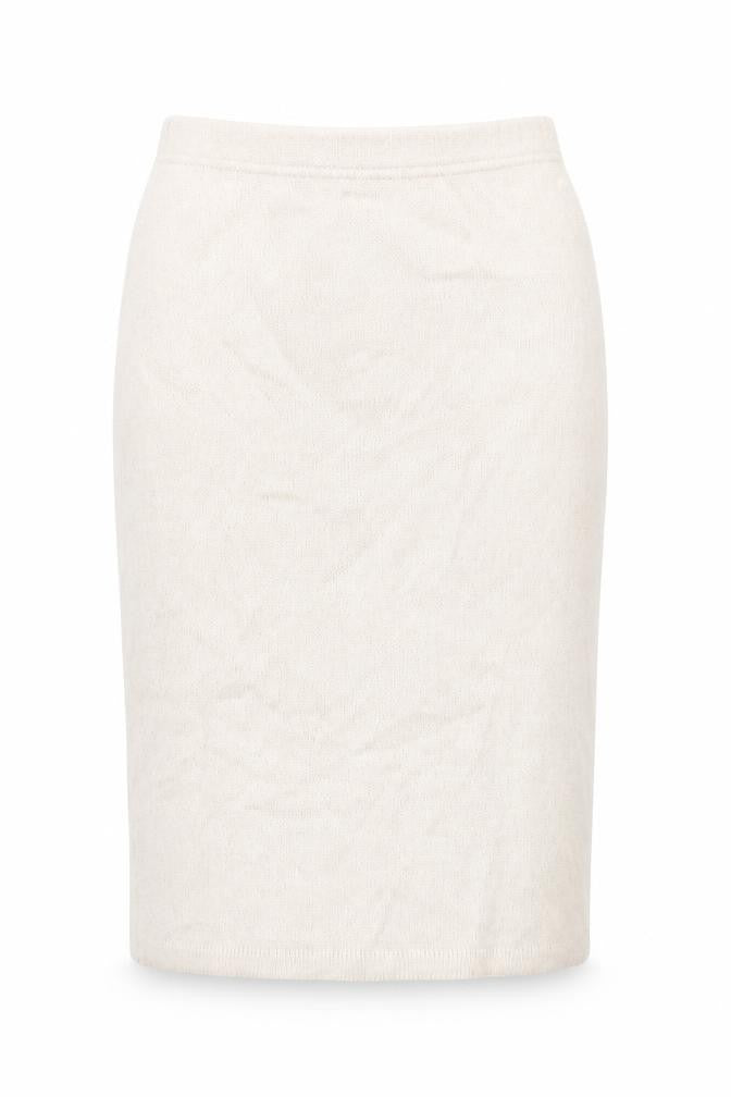 Raggio di Luna Women Beige Wool Angora Knit Pencil Skirt M