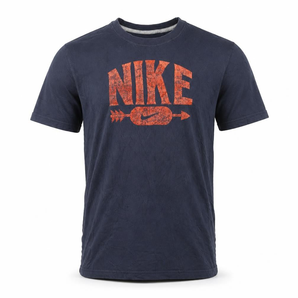 Nike Men's Blue Regular Fit Graphic Logo T-Shirt Size L