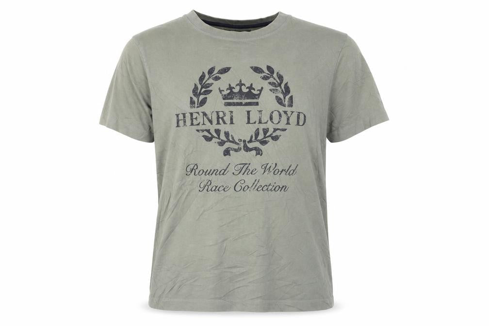 Henri Lloyd Men's Grey Graphic Crew Neck Regular Fit T-Shirt M