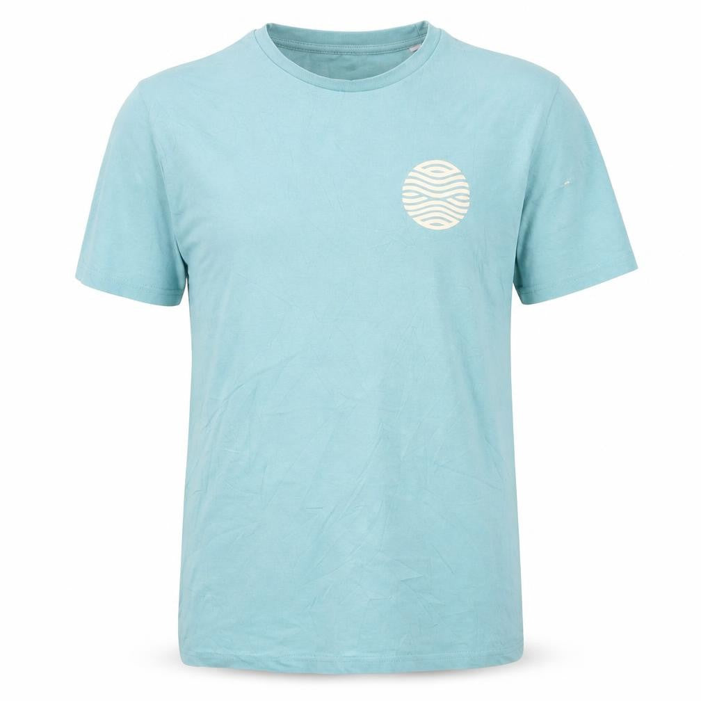 Talking Tides Brew Co. Mens Blue Cotton Graphic T-Shirt M Regular Fit