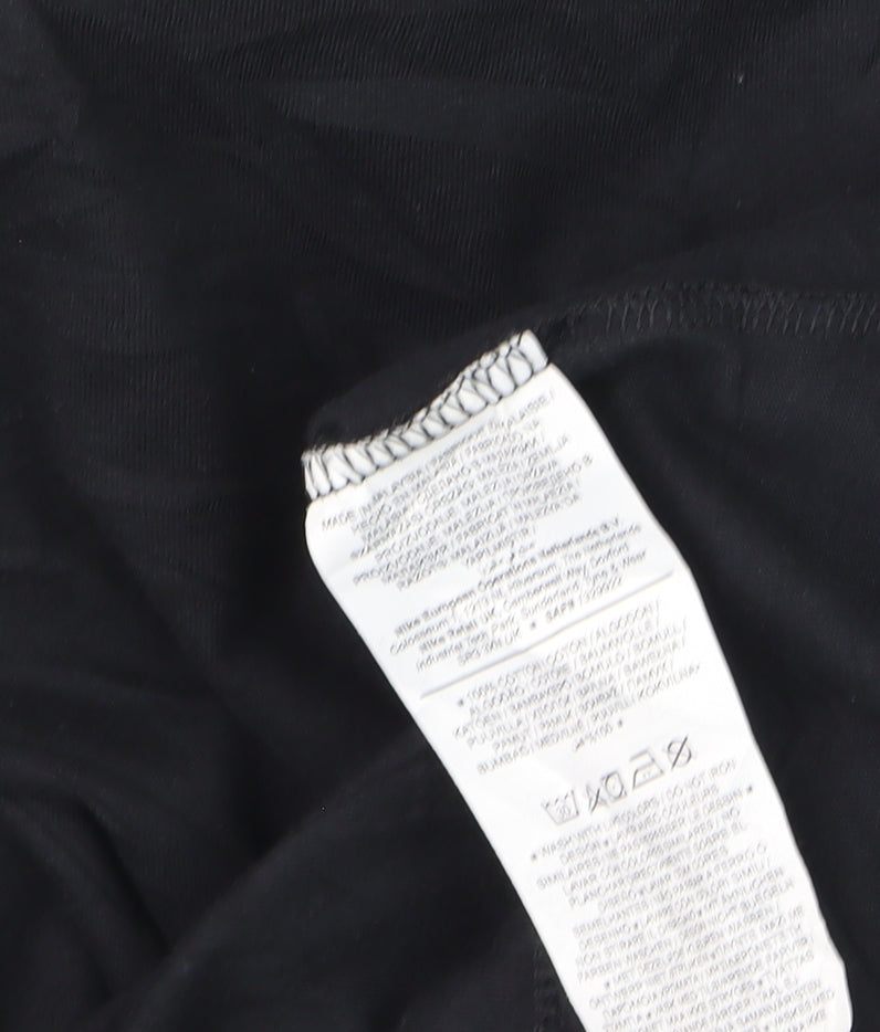 Nike Men's Black Regular Fit Crew Neck Cotton Sports T-Shirt Size M