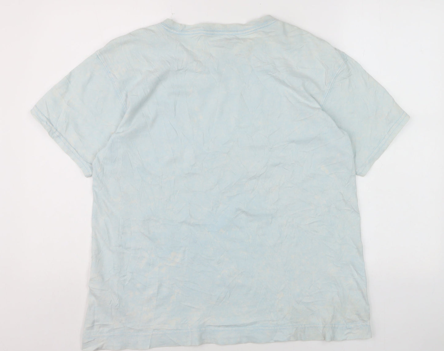 Champion Men's Blue Regular Fit Crew Neck Cotton T-Shirt M