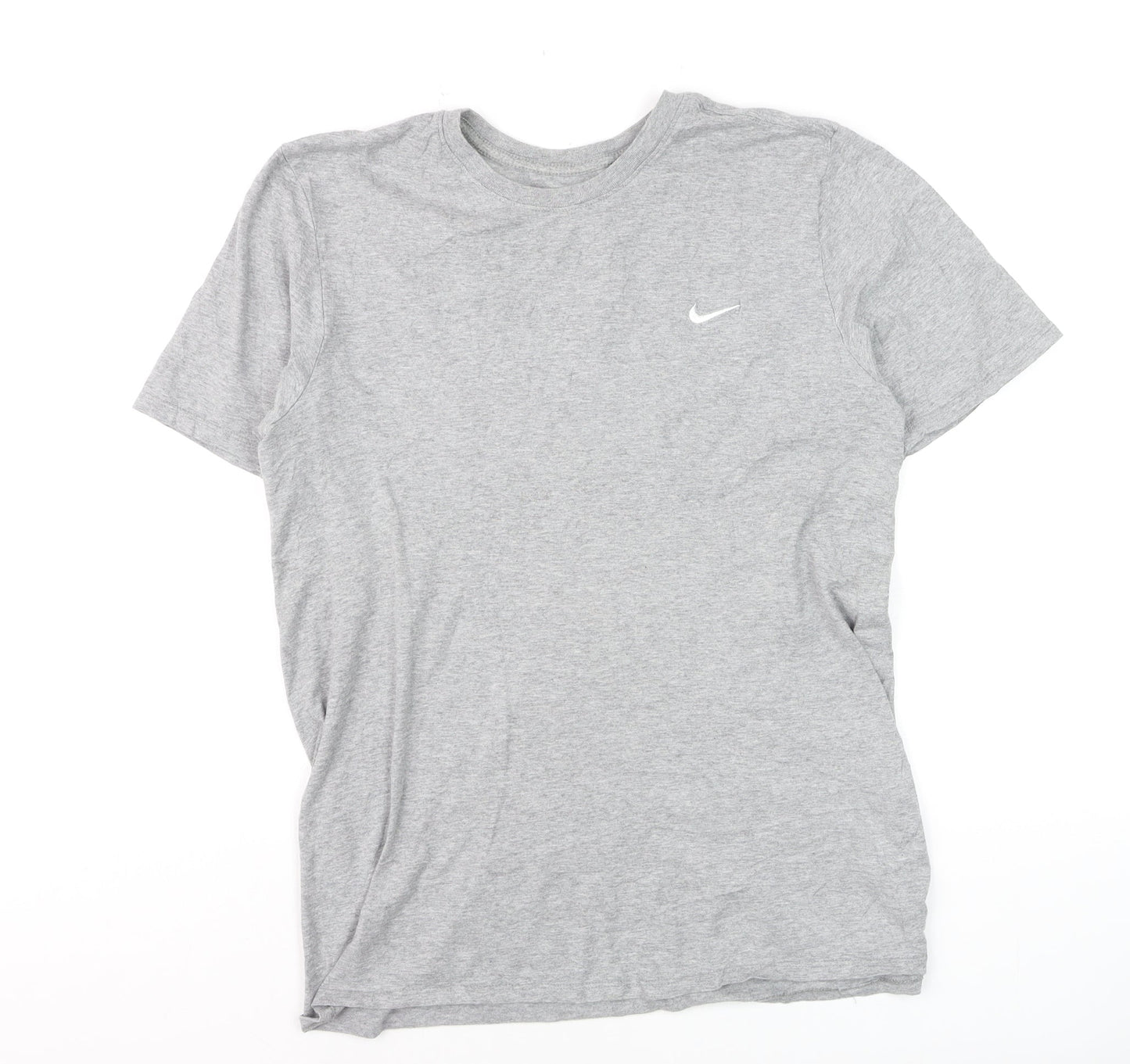 Nike Men's Grey Athletic Fit Crew Neck Short Sleeve T-Shirt Size M