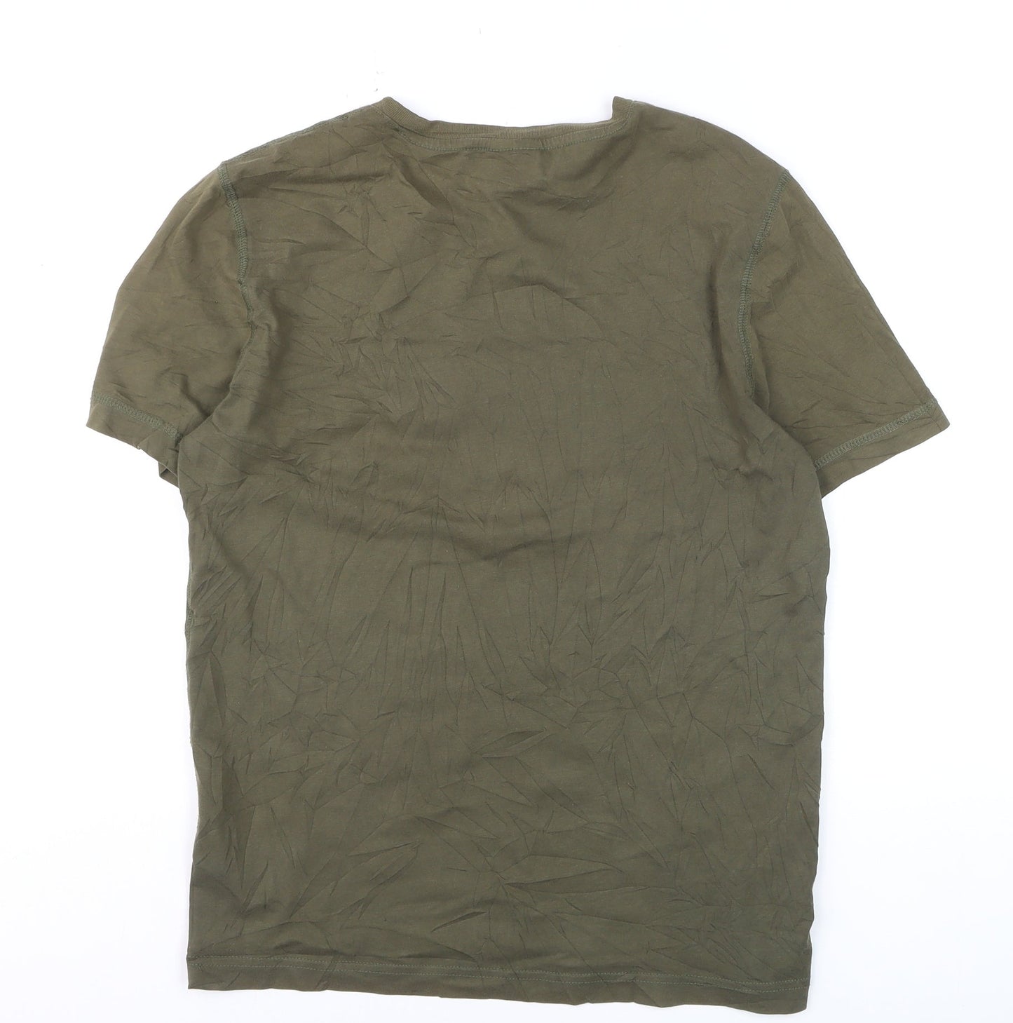 G-Star Raw Men's Green Cotton Graphic Logo T-Shirt Size M
