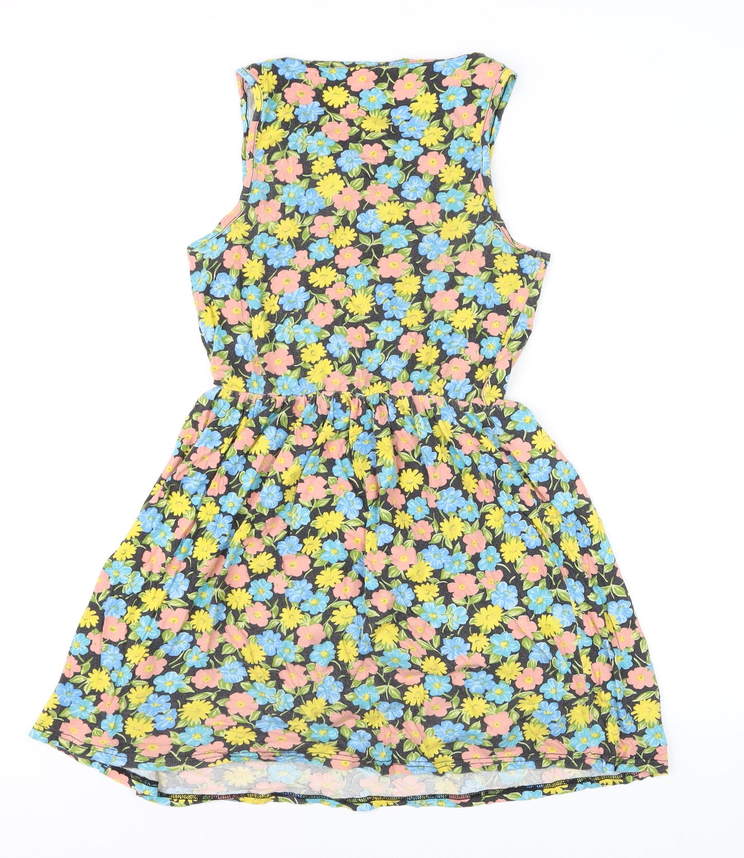 Topshop Womens Multicoloured Floral Cotton Tank Dress Size 8