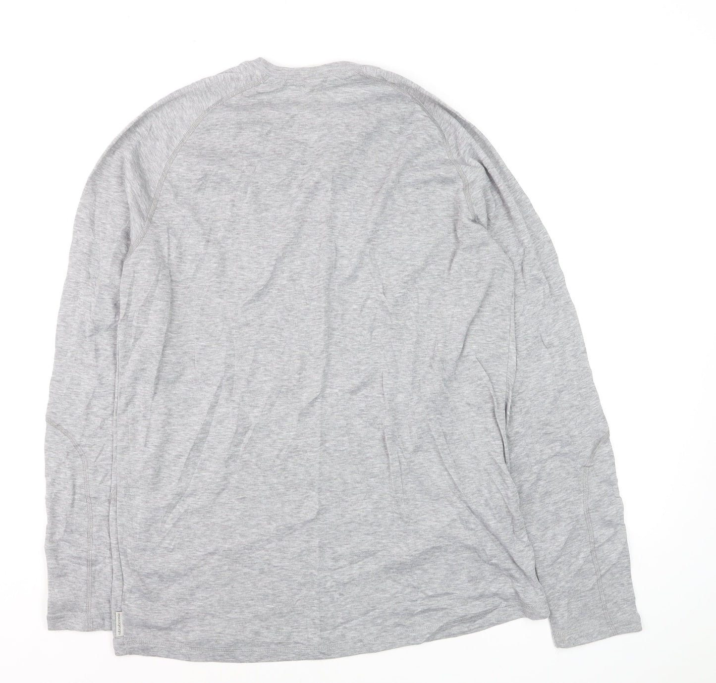 Oxylane Men's Grey Long Sleeve Polyester Top XL Regular Fit