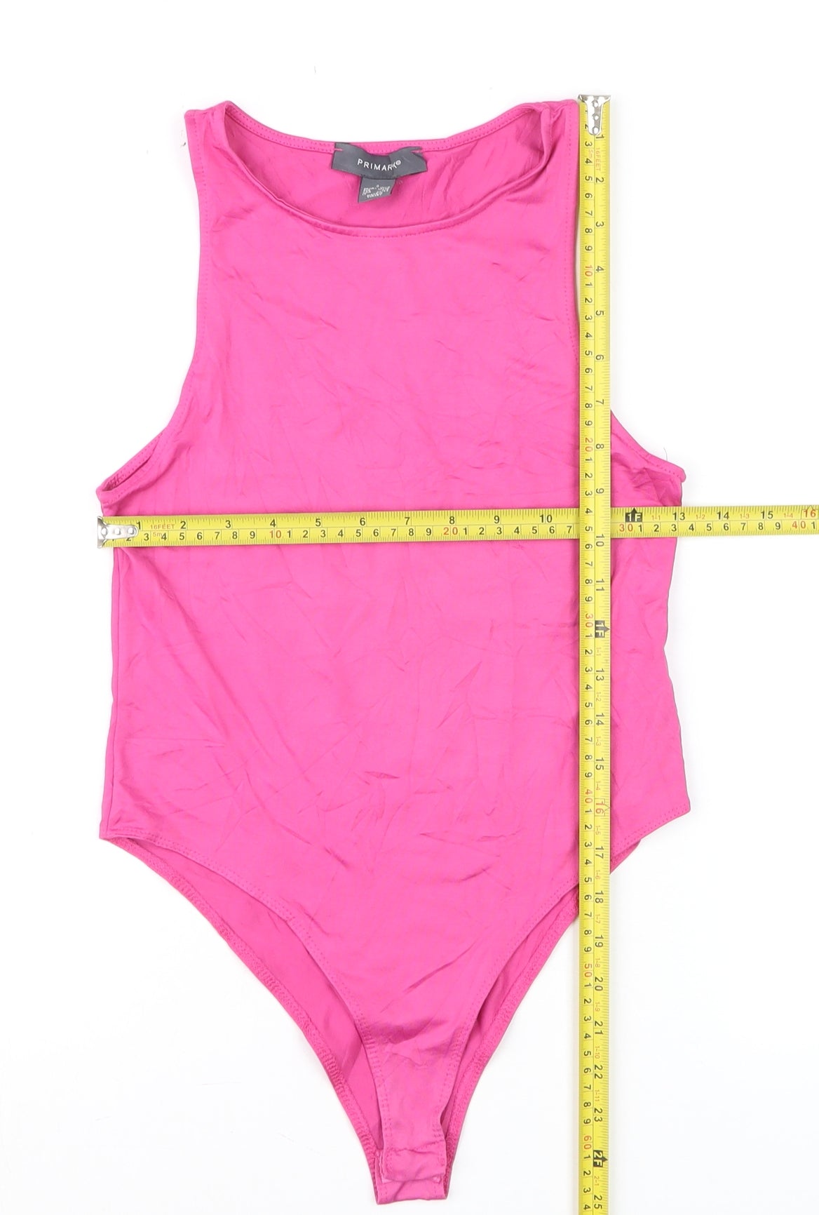 Primark Women’s Pink Sleeveless Cotton Tank Bodysuit Size S