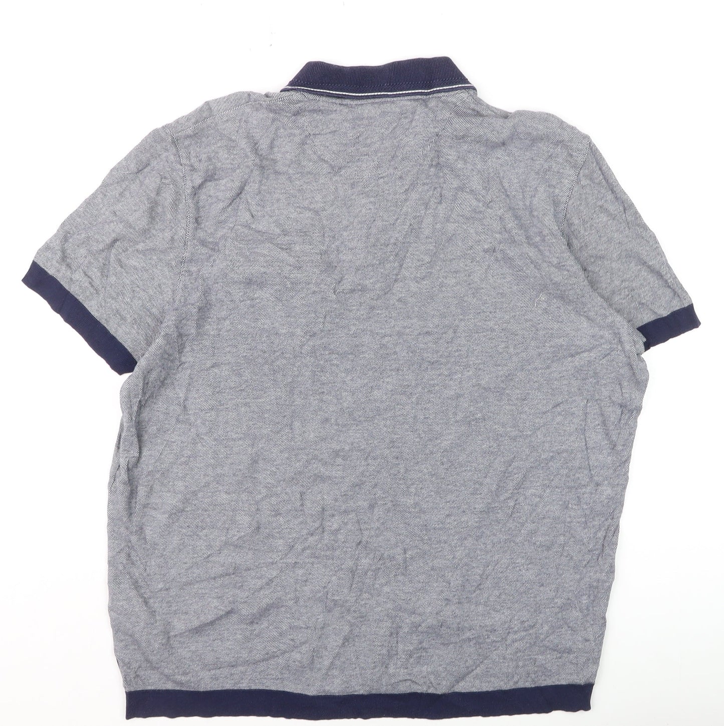 Ted Baker Men’s Grey Cotton Short Sleeve Polo Shirt Size L