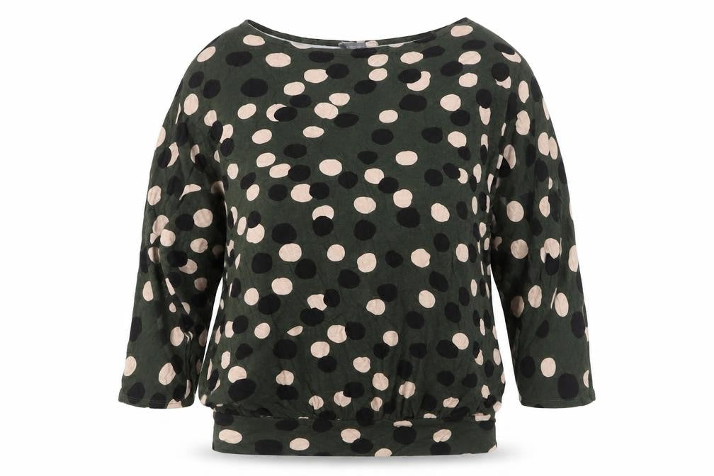 Principles Women’s Green Polka Dot 3/4 Sleeve Pullover Jumper Size 10