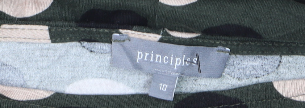 Principles Women’s Green Polka Dot 3/4 Sleeve Pullover Jumper Size 10