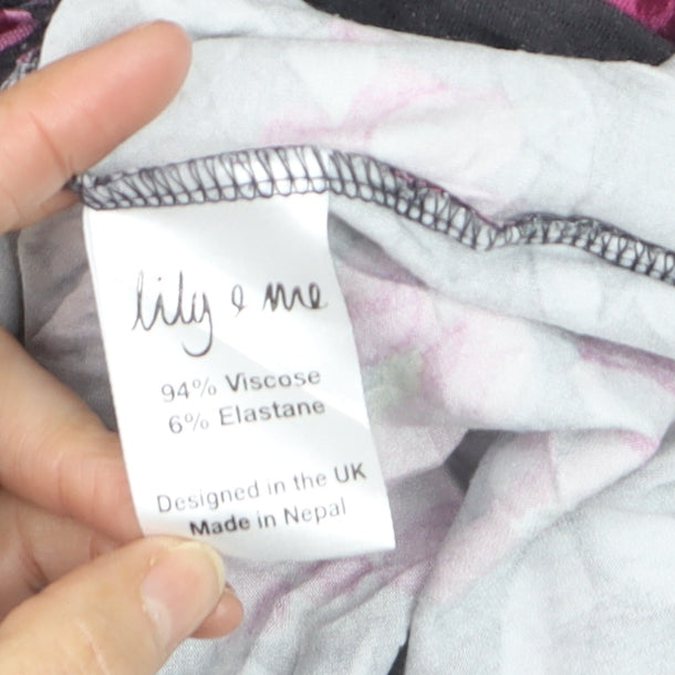 Lily & Me Women's Multicoloured Floral Tunic Top Size 10