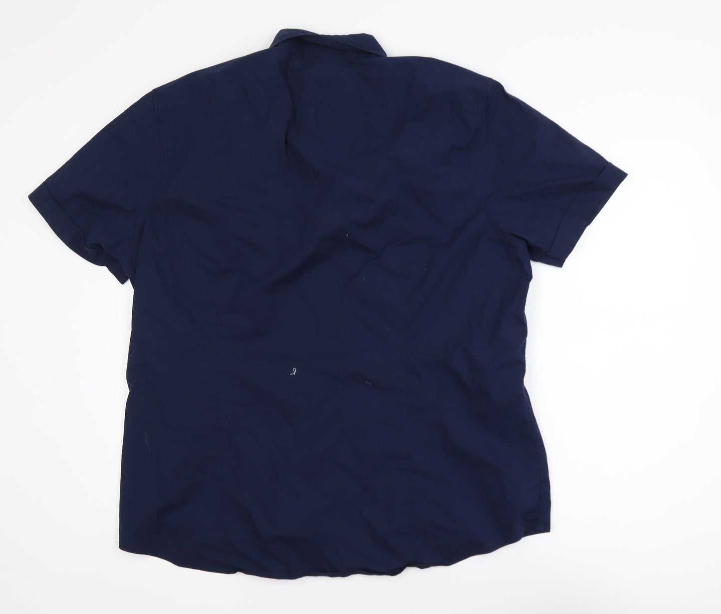 Michael Kors Men's Blue 2XL Slim Fit Cotton Stretch Polo Shirt