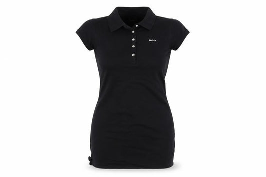 DKNY Women’s Black Short Sleeve Collared T-Shirt Dress Size S