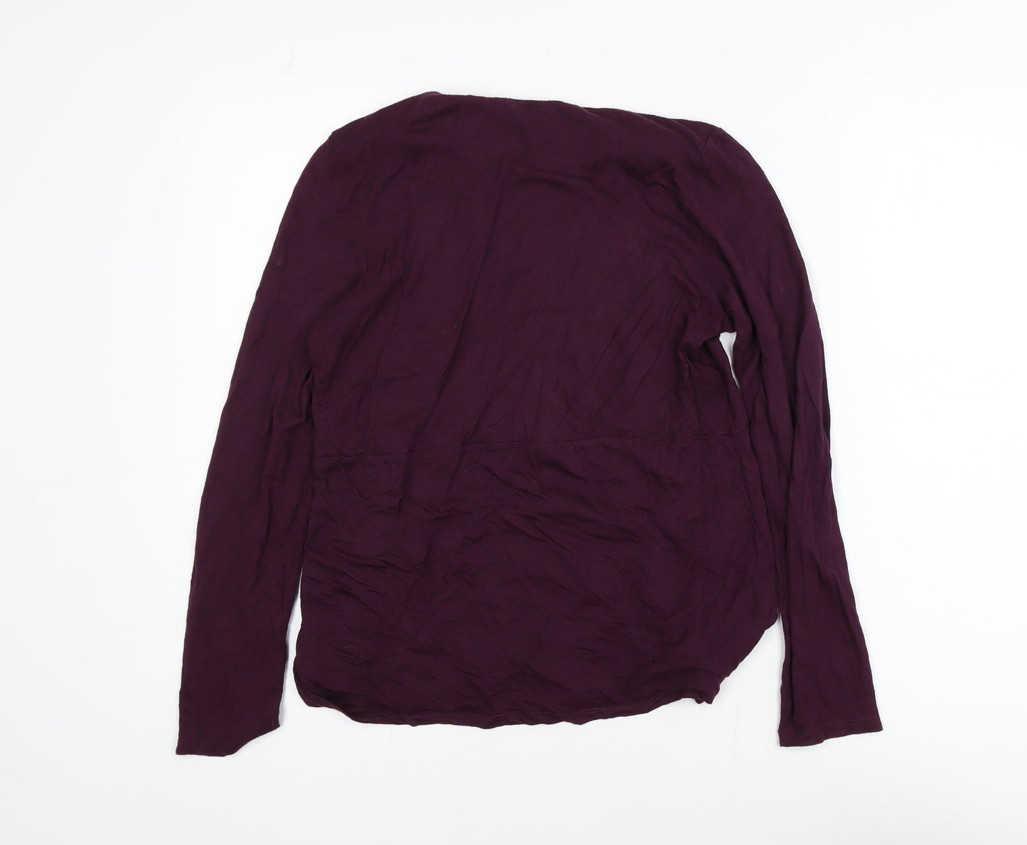 White Stuff Women’s Purple Long Sleeve Button Tunic Blouse Size 12