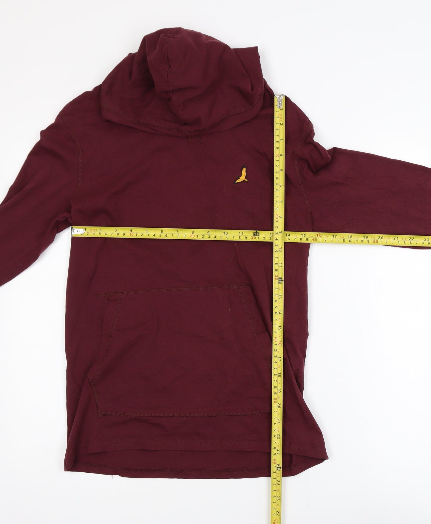 Brave Soul Men's Red Pullover Hoodie XS Lightweight Casual