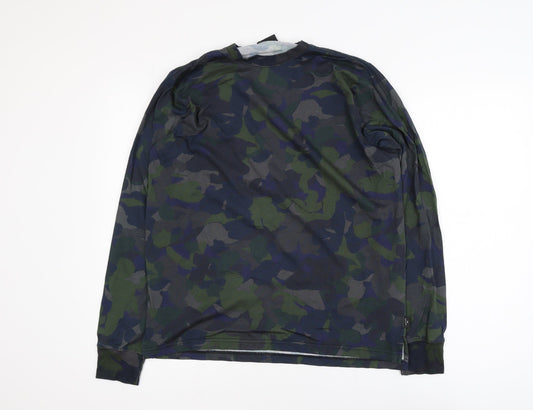 Paul Smith Men's Camouflage Long Sleeve Cotton T-Shirt M