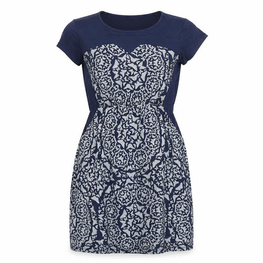 FatFace Women's Blue Floral Fit & Flare Dress Size 10