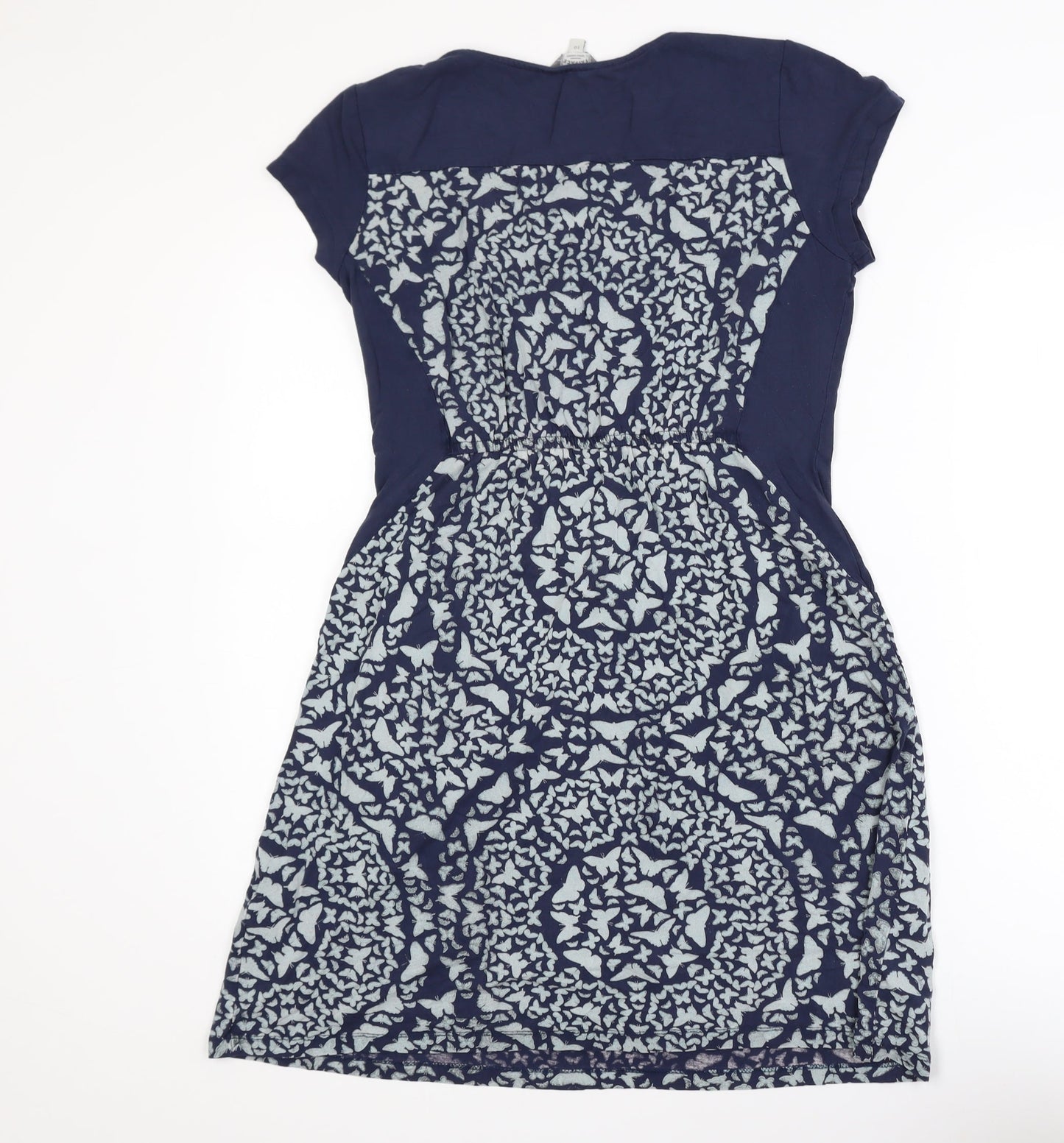 FatFace Women's Blue Floral Fit & Flare Dress Size 10