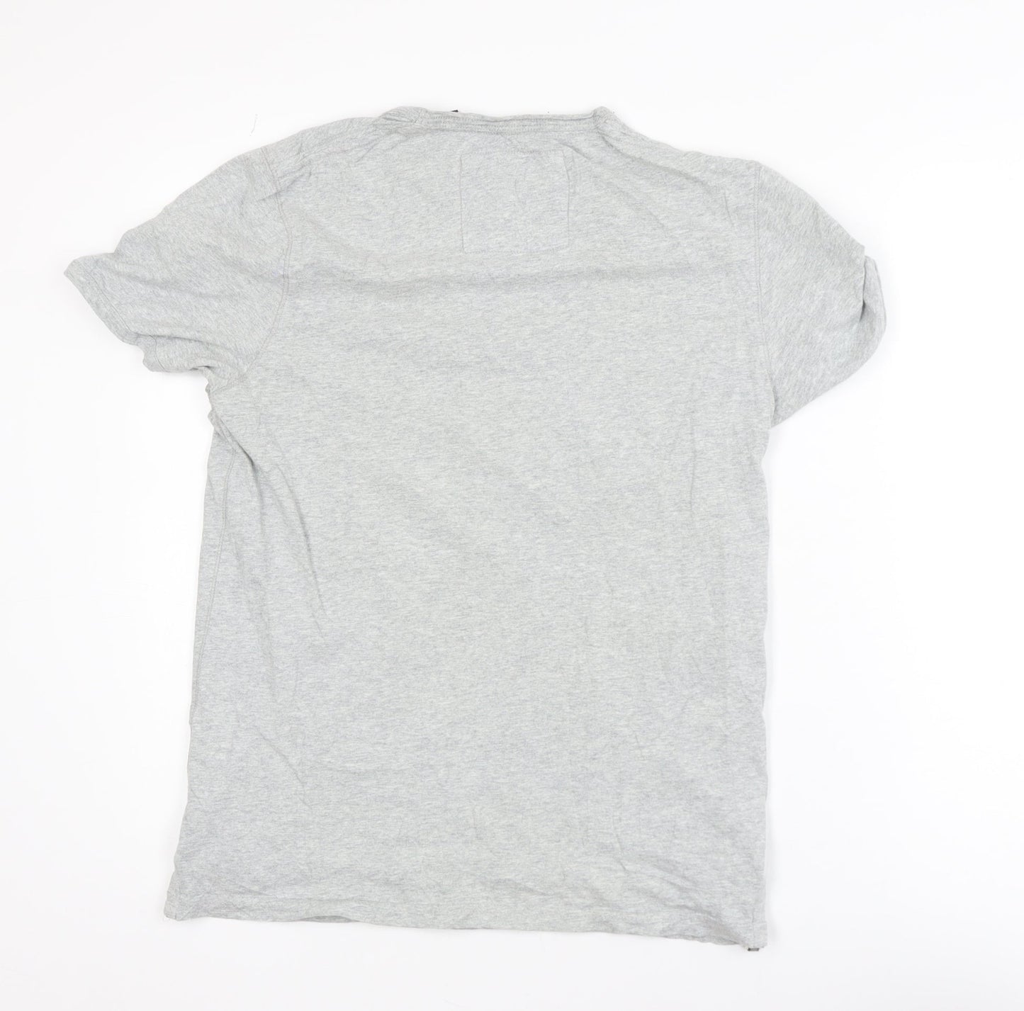 Ted Baker Men's Grey Graphic Motorcycle Print Cotton T-Shirt Size M