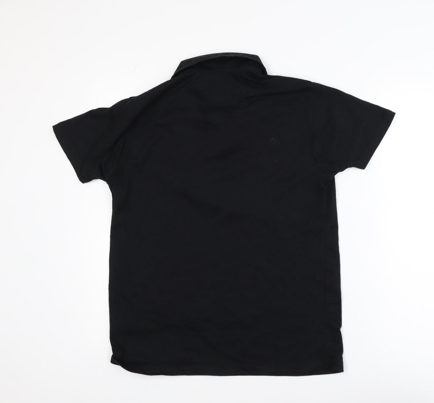 DFND Men’s Black Polo Shirt Medium Cotton Blend Logo