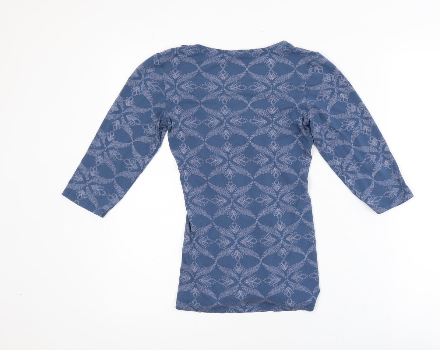 White Stuff Women's Blue 3/4 Sleeve Tunic Blouse Size 8