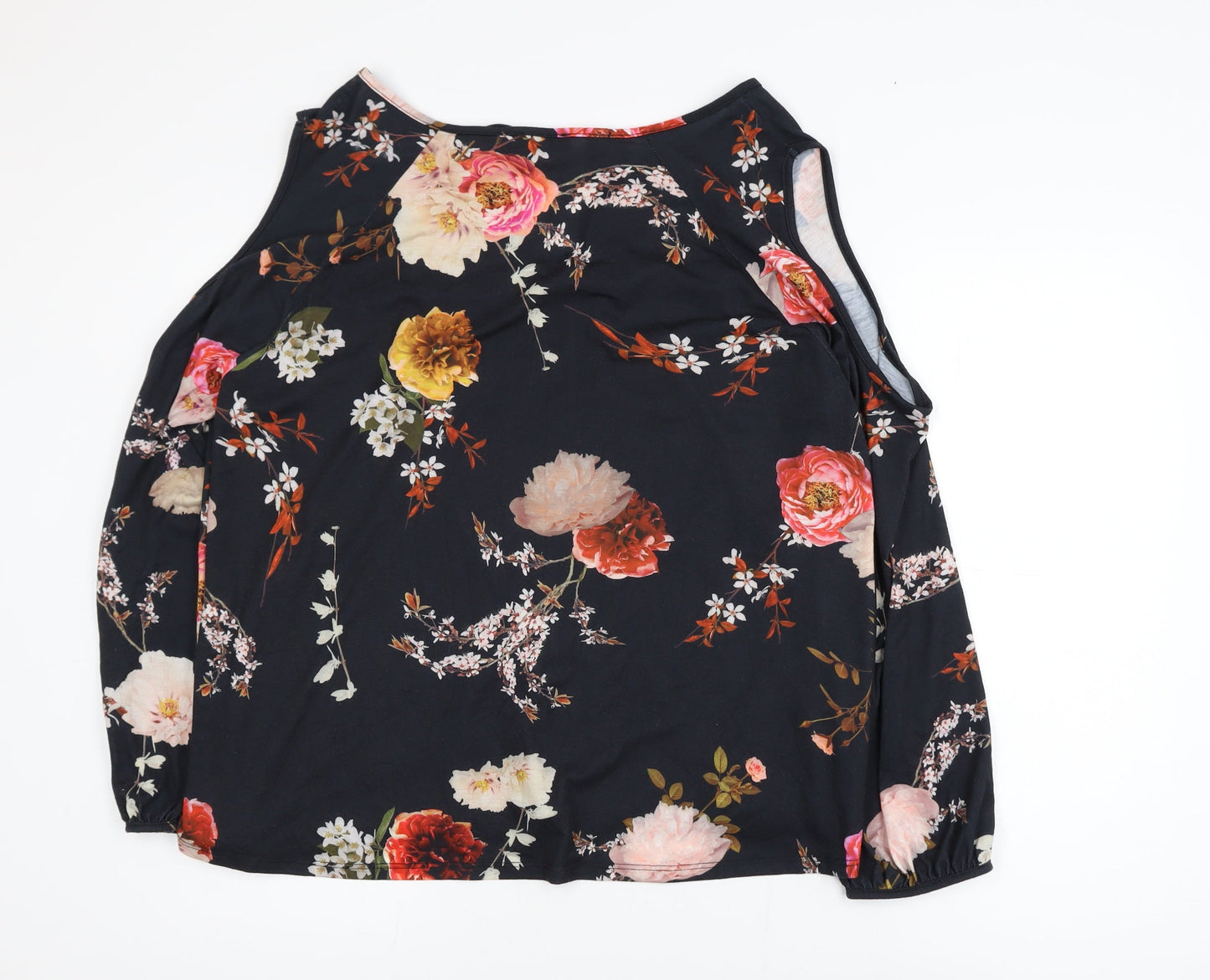 Pink Clove Women’s Multicoloured Floral Cold Shoulder Blouse UK 22