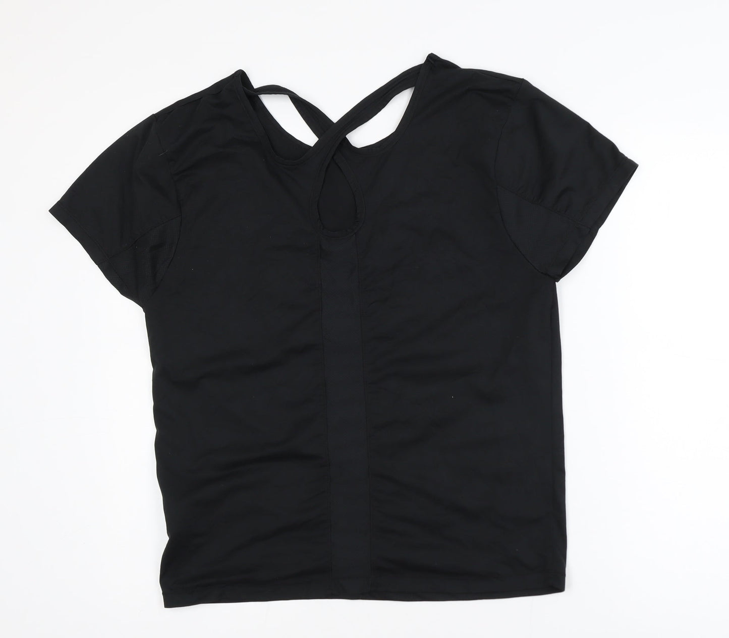 LA Gear Womens Black Short Sleeve Active T-Shirt Size 18