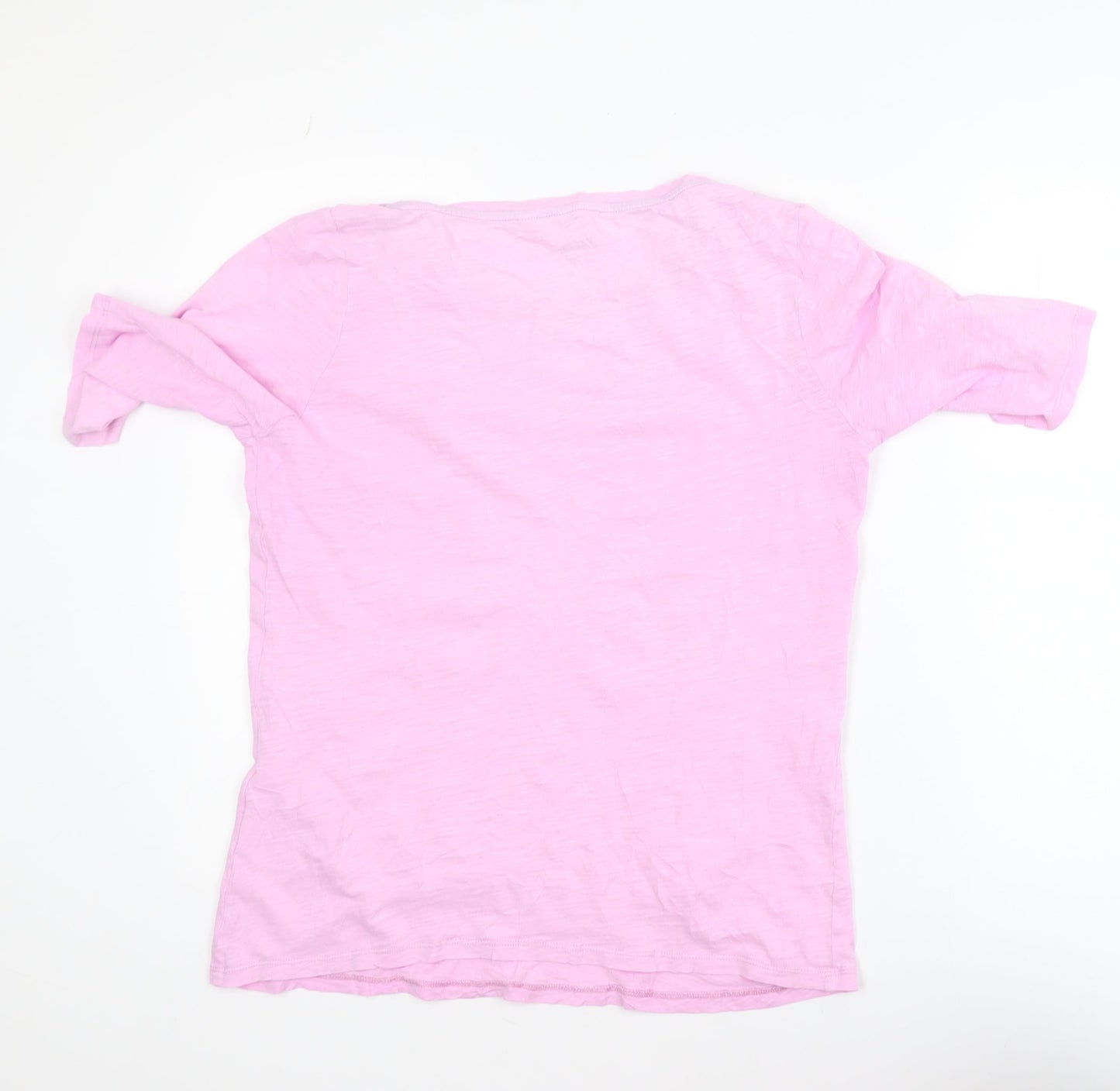 Boden Women Pink Basic Short Sleeve Cotton T-Shirt Size M