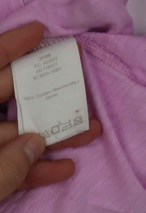 Boden Women Pink Basic Short Sleeve Cotton T-Shirt Size M