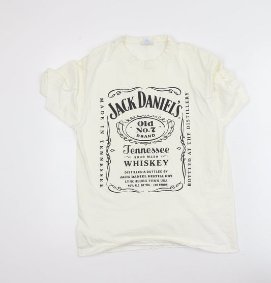 JHK Men's White Jack Daniel's Graphic T-Shirt Size S