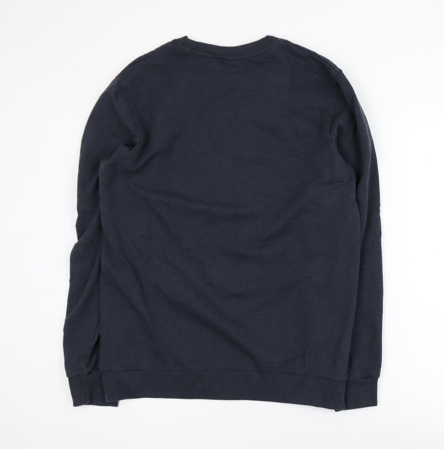 Jack & Jones Mens Blue Graphic Pullover Sweatshirt Size L