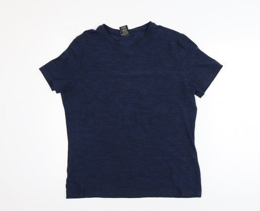 Industry Men's Blue Slim Fit Short Sleeve Crew Neck T-Shirt Size S