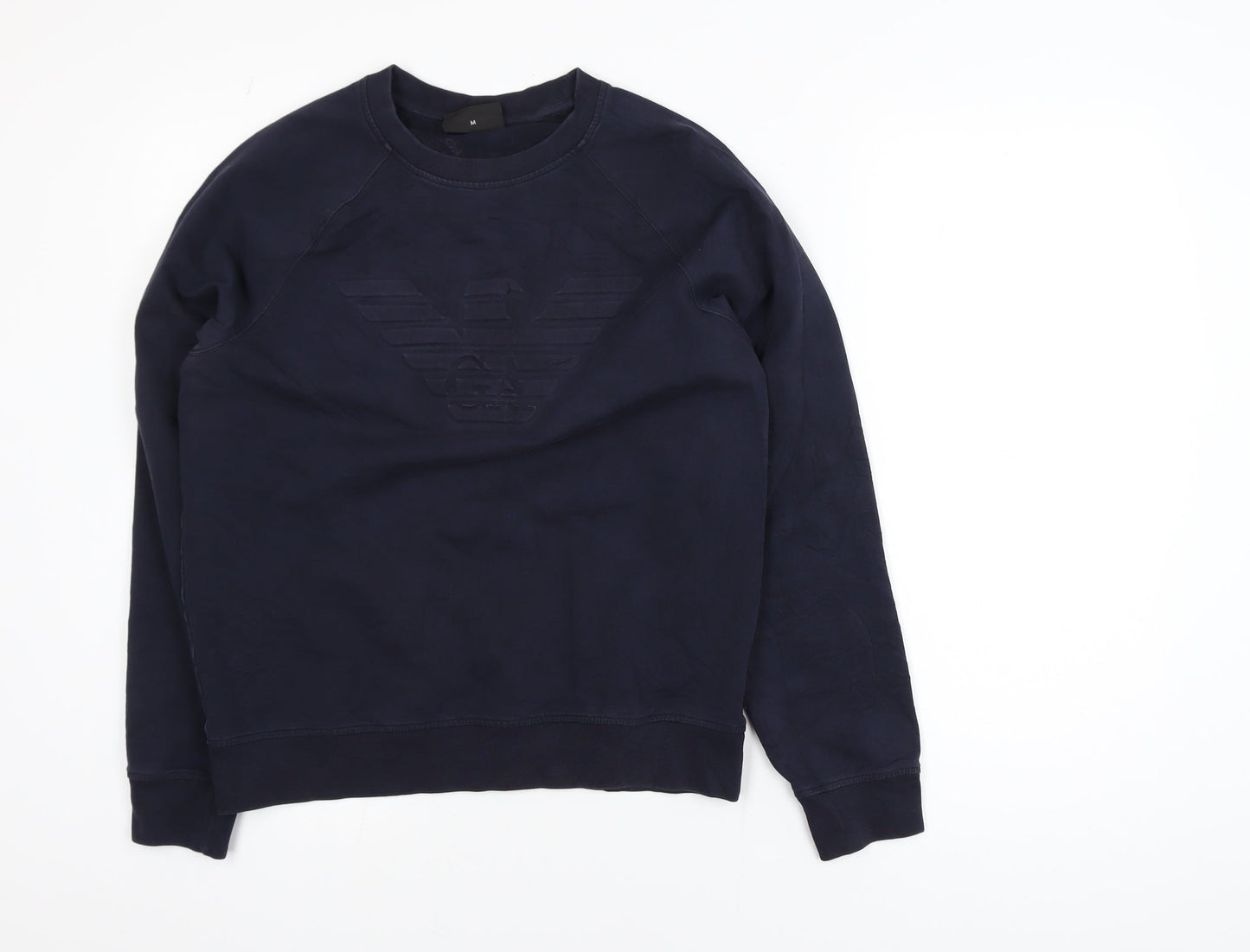 Emporio Armani Men's Blue Crew Neck Pullover Sweatshirt M