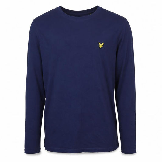 Lyle & Scott Men's Blue Cotton Crew Neck Long Sleeve Sweatshirt S