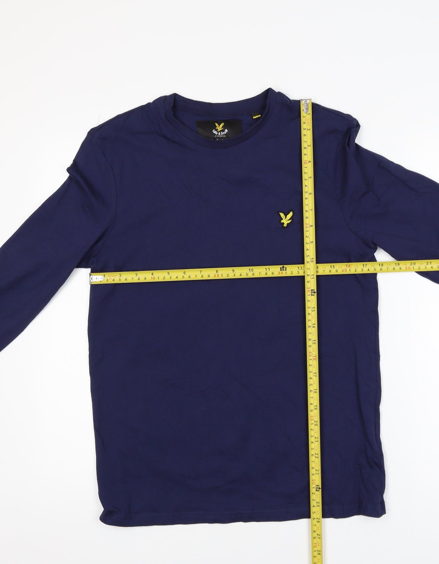Lyle & Scott Men's Blue Cotton Crew Neck Long Sleeve Sweatshirt S