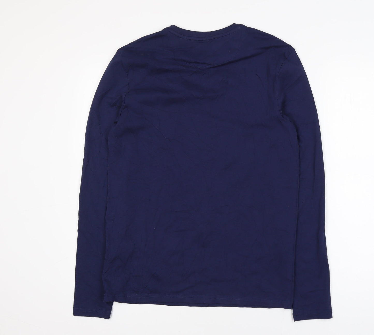 Lyle & Scott Men's Blue Cotton Crew Neck Long Sleeve Sweatshirt S