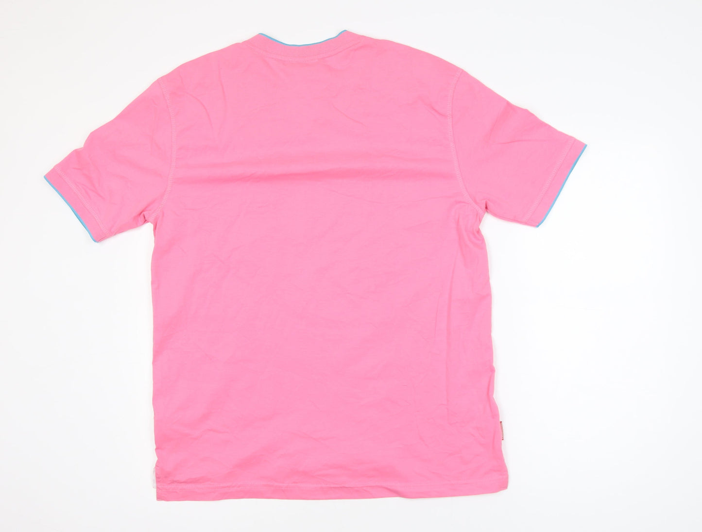 Slazenger Men's Pink V-Neck Cotton T-Shirt Size L