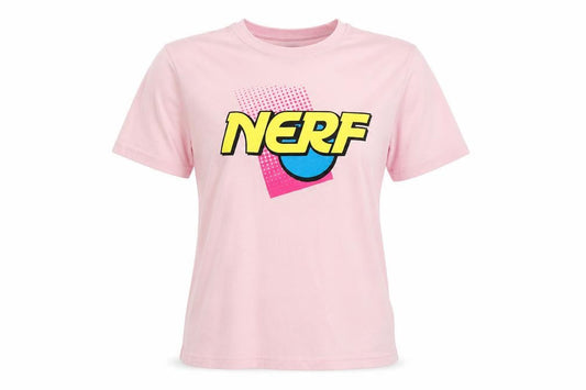 DIFUZED Nerf Pink Women's Small Cotton Crew Neck T-Shirt